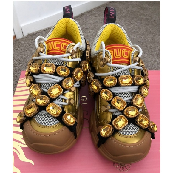 GUCCI CRYSTAL SNEAKER - Picture 2 of 8